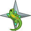 Gekkiken climbing a shuriken